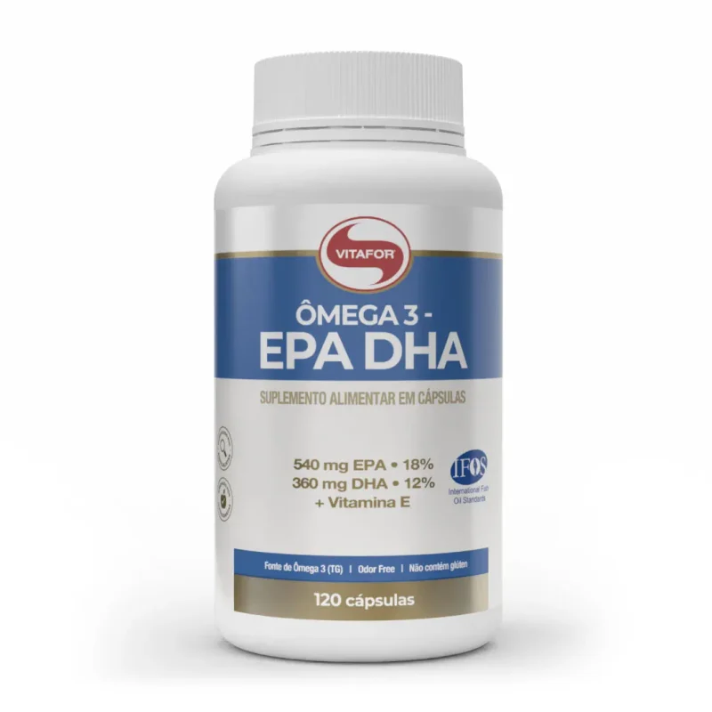 Vitafor Ômega 3 EPA DHA + Vitamina E 120 Cápsulas
